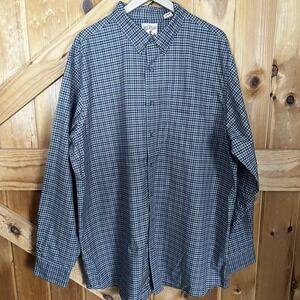 Red Head Men's 2XLT Gray Plaid Button Up Long Sleeve Shirt